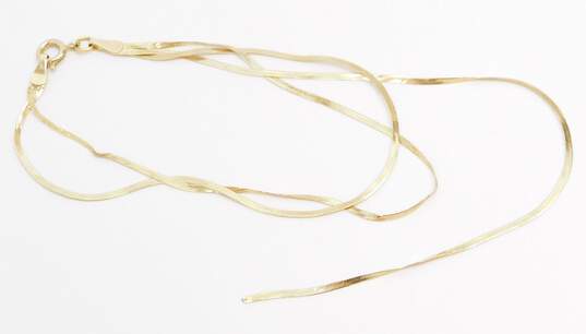 14K Gold Multi Herringbone Chain Bracelet For Repair 1.7g image number 3