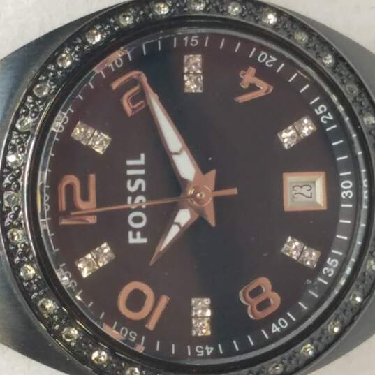 Fossil ES3655 Black Dial W/ Crystals 10 ATM Watch image number 2