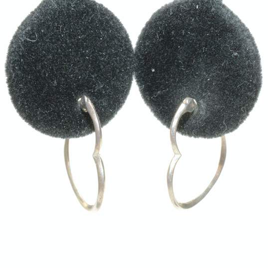 Bundle Of 3 Sterling Silver Heart Shaped Earrings - 8.3g image number 2