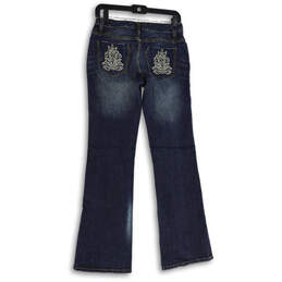 Womens Blue Denim Medium Wash 5-Pocket Design Bootcut Leg Jeans Size 5 alternative image