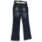Womens Blue Denim Medium Wash 5-Pocket Design Bootcut Leg Jeans Size 5 image number 2