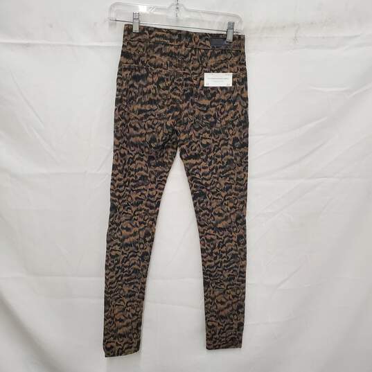NWT AG Farrah Skinny Ankle Dark Green Animal Print Pants Size 24 x 27 image number 2