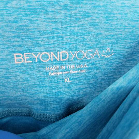 WOMEN'S BEYOND YOGA BLUE POLYESTER LEGGINGS SIZE XL NWT image number 3
