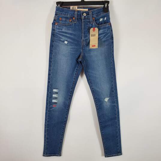 Levi's Women Blue Skinny Jeans Sz 24 NWT image number 1
