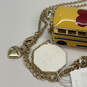 Designer Betsey Johnson Gold-Tone School Bus Stop Charm Pendant Necklace image number 4