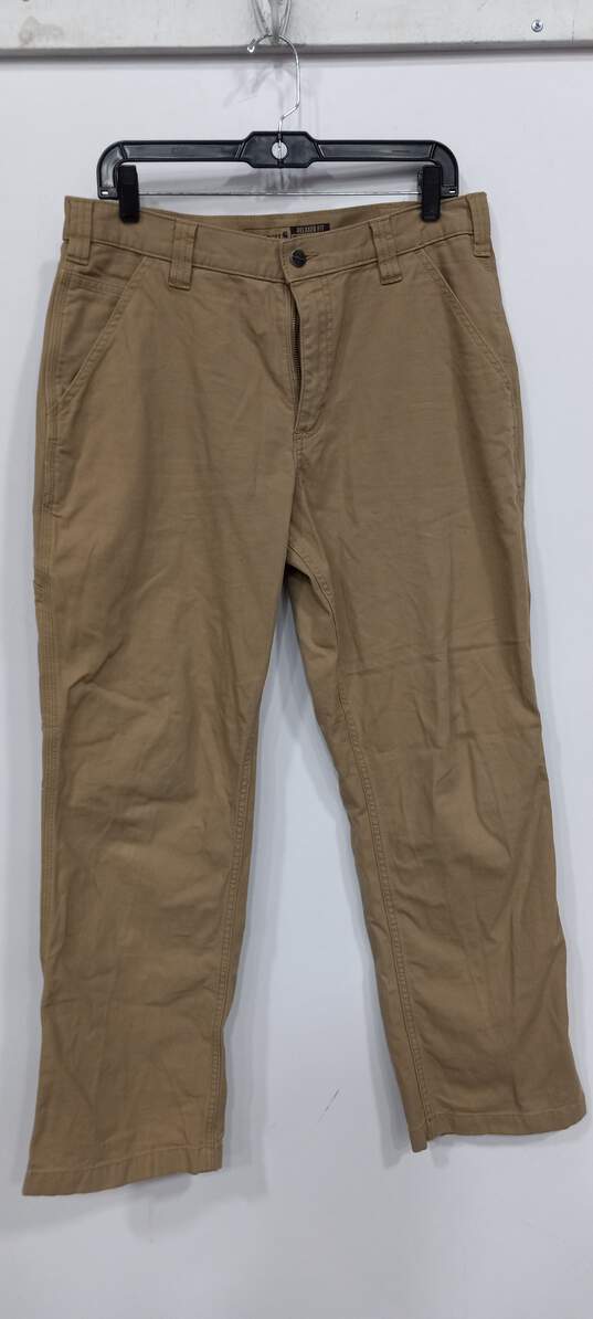 Carhartt Men's Tan Rugged Fit Rigby Work Jeans Pants 33x30 image number 1