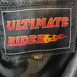 Ultimate Rider Men Black Leather Jacket Sz XL alternative image
