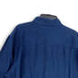 NWT Mens Blue Luxury Slim Fit Collared Long Sleeve Button Up Shirt Size XXL image number 4