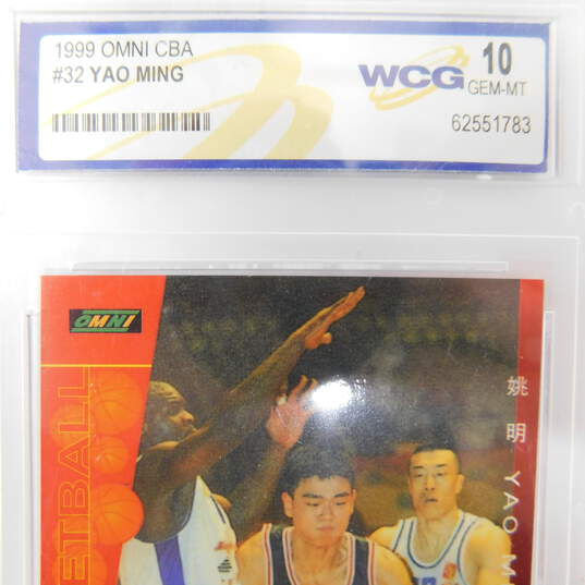 1999 Yao Ming Omni CBA Rookie Graded WCG Gem Mint 10 Rockets image number 2