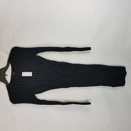 Ann Taylor Women Black Ribbed Long Sleeve Dress XS NWT