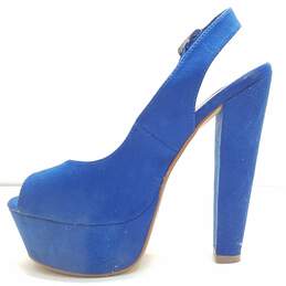 Steve Madden Gazette Blue Slingback Platform Heels Women's Size 6 alternative image