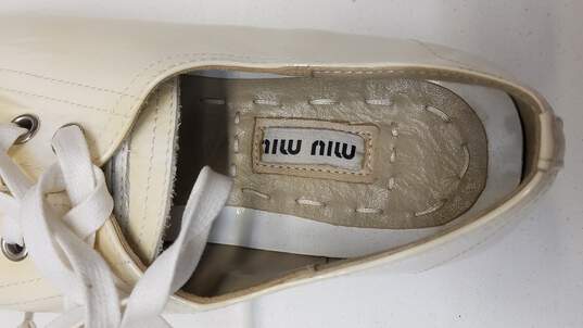 Miu Miu White Cap Toe Shoes No Size image number 8