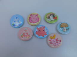 Pastel Multi Color Kawaii Cute Food & Animal Button Lot