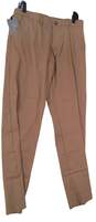 NWT Bradley Allen Mens Khaki Flat Front Pockets Straight Leg Formal Dress Pants image number 3