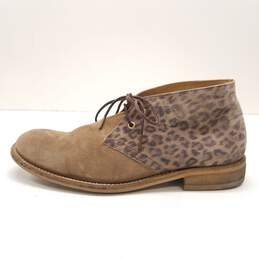 AllSaints Suede Leopard Print Ankle Ankle Lace Boots Men's Size 41