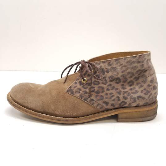 AllSaints Suede Leopard Print Ankle Ankle Lace Boots Men's Size 41 image number 1