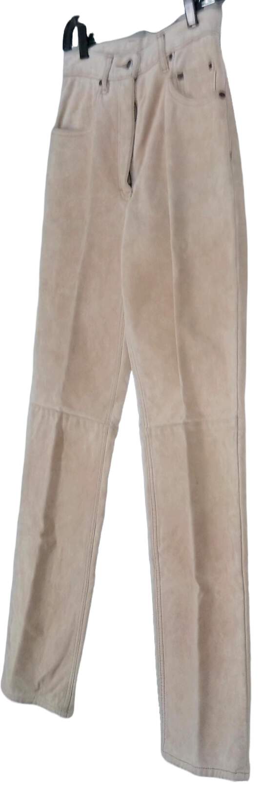 Mens Beige Medium Wash Stretch Casual Straight Leg Jeans Size 26 image number 3