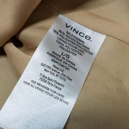 Vince. Midi Green Smock Waist Skirt Size L image number 5