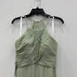 NWT Womens Green Sleeveless Round Neck Back Zip Maxi Dress Size 10 image number 3