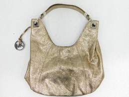 Michael Kors Light Gold Metallic Hobo Handbag