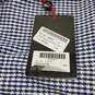 Pierre Cardin Blue Checkered Mercerized Cotton Button Up Dress Shirt Men's Size L NWT image number 4