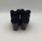 Womens Black Suede High Block Heel Side Zip Ankle Bootie Boots Size 36 image number 4