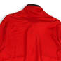 Mens Red Mock Neck Quarter Zip Long Sleeve Activewear Jacket Size XXL image number 4