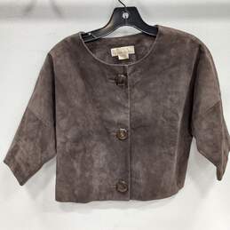 Michael Kors Brown Suede Crop Jacket Women's Size 8