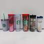 Bundle of 6 Assorted Starbucks Travel Tumblers with Straw image number 1