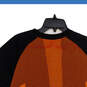 NWT Mens Black Orange Striped Short Sleeve Quarter Zip Knit T-Shirt Size XL image number 4