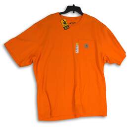 NWT Carhartt Mens Orange Crew NecK Loose Fit Pullover T-Shirt Size 2XL