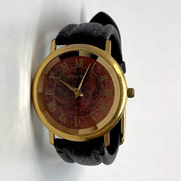 Designer Fossil PC-7362 Gold-Tone Leather Belt Analog Quartz Wristwatch alternative image