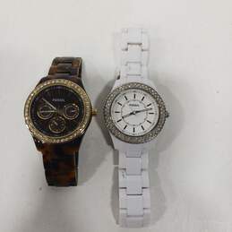 2pc Set of Women's Fossil Fashion Wrist Watches