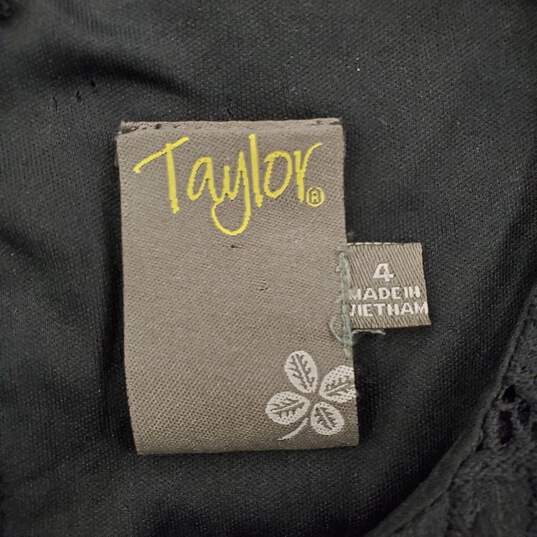 Taylor Women Black Dress SZ 4 NWT image number 4