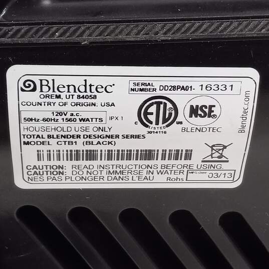 Black Blendtec CTB1 Total Blender 1560 Watts image number 6