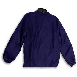 Mens Blue Long Sleeve V-Neck Pockets Pullover Activewear T-Shirt Size Small alternative image