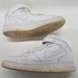 AUTHENTICATED COA Nike Air Force 1 Triple White Mid Men's Sneakers Size 13 image number 3