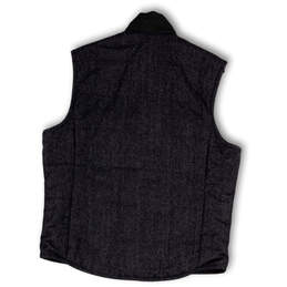 NWT Mens Gray Mock Neck Pockets Sleeveless Button Front Vest Size Large alternative image
