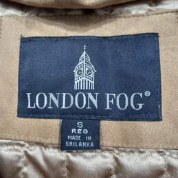 London Fog Faux Suede Hooded Rain Jacket Women's Size S alternative image