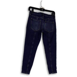 Womens Blue Denim Medium Wash Stretch Pockets Skinny Leg Jeans Size 26P alternative image