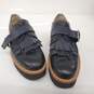 Tod's Kittie Black Leather Buckle Fringe Platform Loafers Women's Size 9 image number 5
