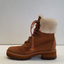 Timberland Courmayeur Valley 6 Inch Waterproof Faux-Fur Brown Nubuck Boots Women's Size 8 alternative image
