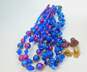 VNTG Purple Blue Iridescent & Gold Tone Clip-On Earrings & Necklaces 211.7g image number 7