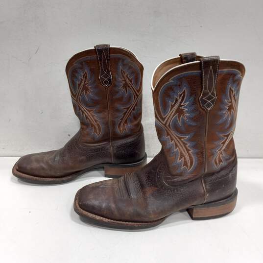 Ariat Leather Western Style Boots Size 10D image number 2