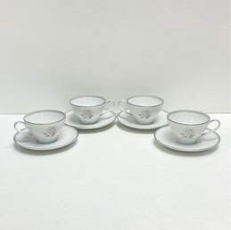 Noritake Horizon Porcelain Tea Cups and Saucers Fine China 8 Pc. Set