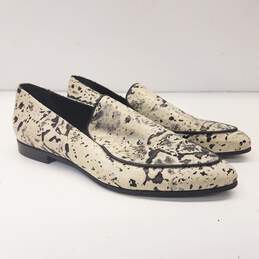 AllSaints Leather Pointed Toe Splatter Pattern Loafers Multicolor 7.5