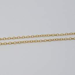 GLC 14k Gold Dark FW Pearl Leaf Pendant Necklace 3.2g alternative image