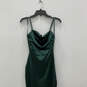 NWT Womens Green Sleeveless Cowl Neck Side Slit Maxi Dress Size Small image number 3