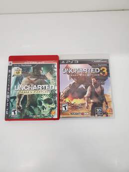 PS3 Uncharted 1,3 Game Disc Untested