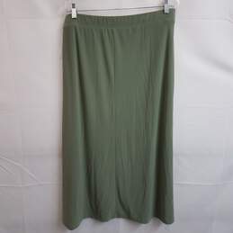 Nordstrom sage green stretch crepe knit maxi skirt L nwt alternative image